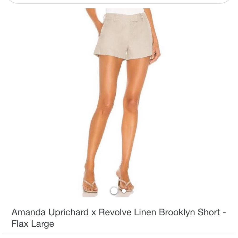 Amanda Uprichard Flax Linen Brooklyn Shorts - Light Beige